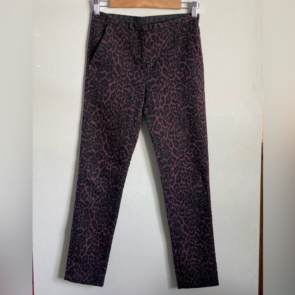 The Kooples red and black leopard print pants